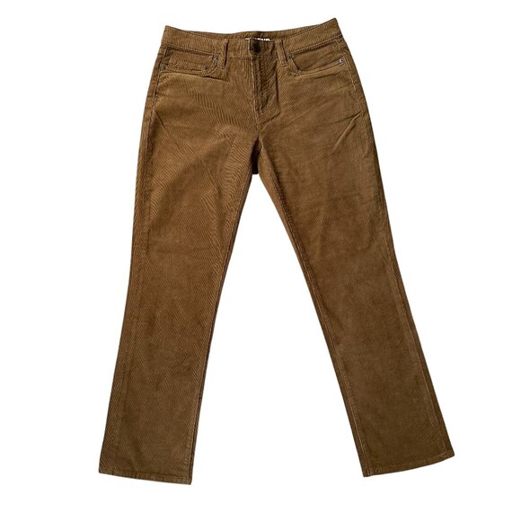 Lands' End brown stretchy corduroy straight pant jean women's size 4 petite - Picture 1 of 9